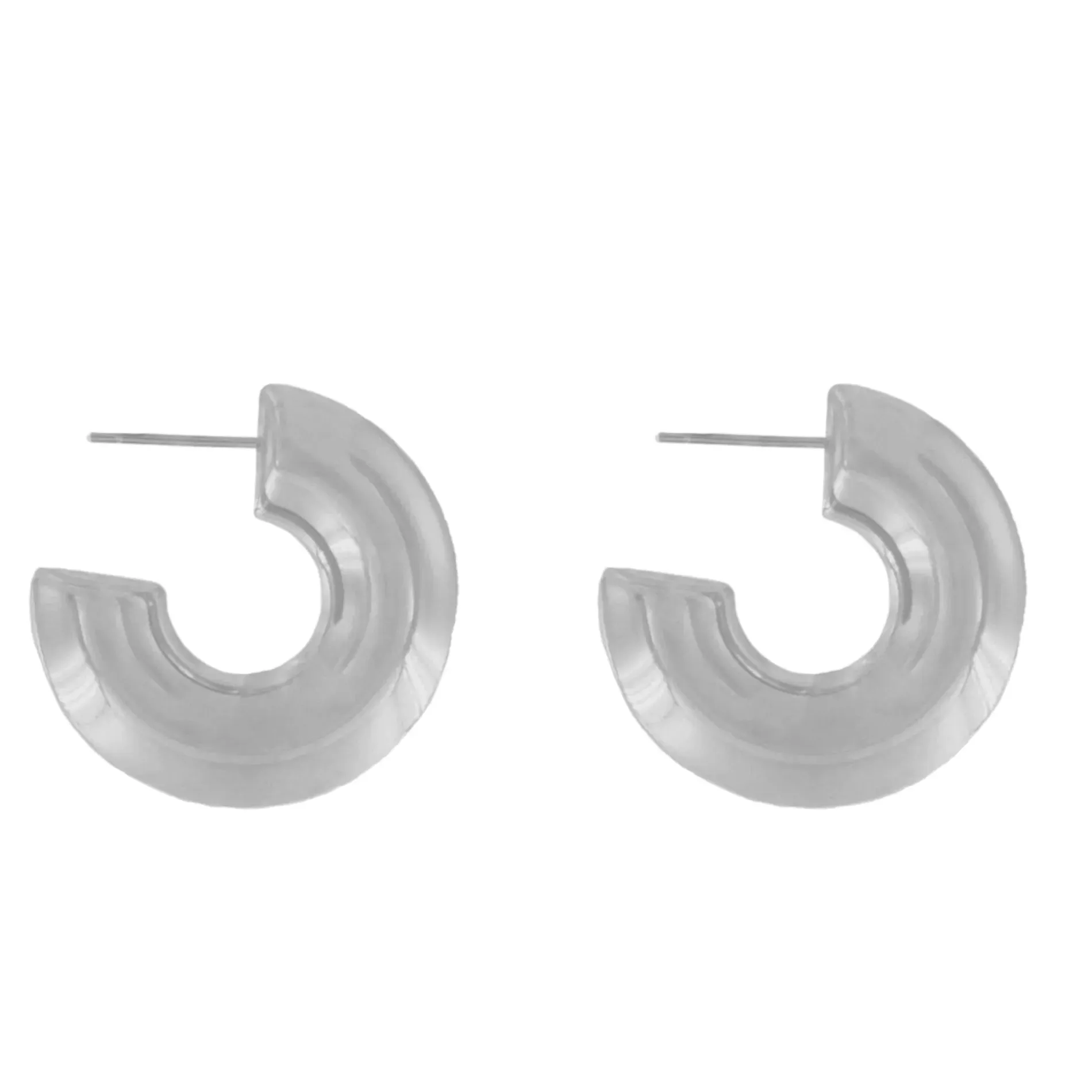 Courage Waterproof C Statement Earring Silver Plating