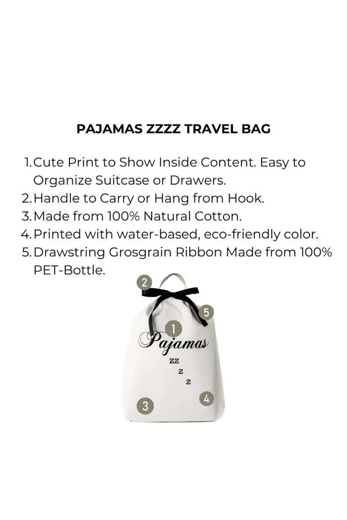 Cream Pajamas Zzzz Travel Bag