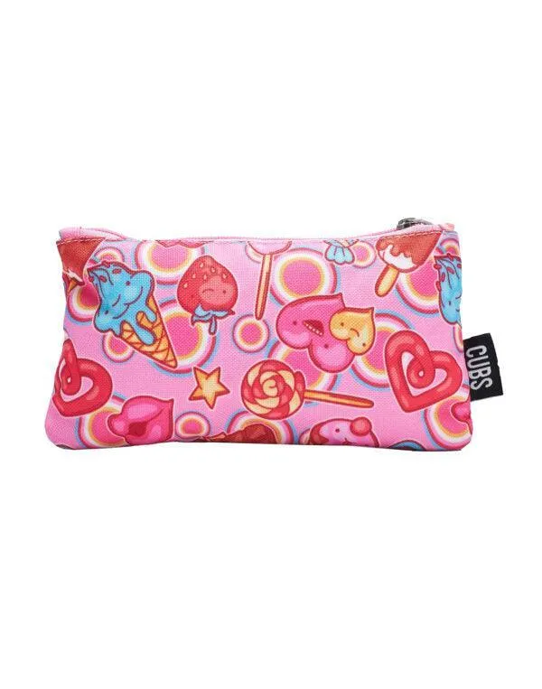 CUBS PINK CANDIES BIG AND BASIC PENCIL CASE