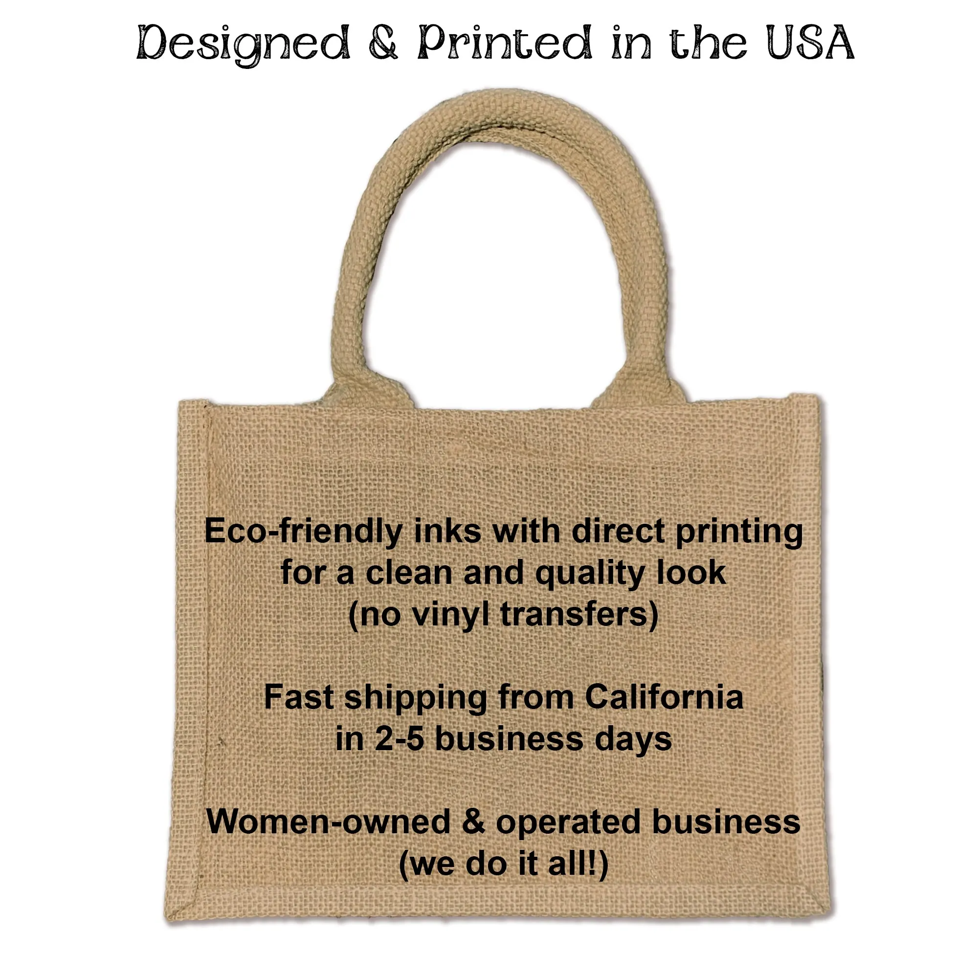 Custom Jute Boho Tote Bag with Personalization