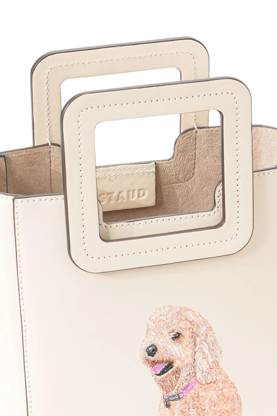 CUSTOM MINI SHIRLEY LEATHER BAG | CREAM