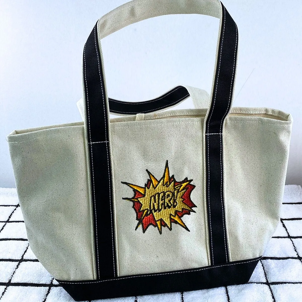 Custom Tote Bags with Logo - Embroidered Business Company Logo