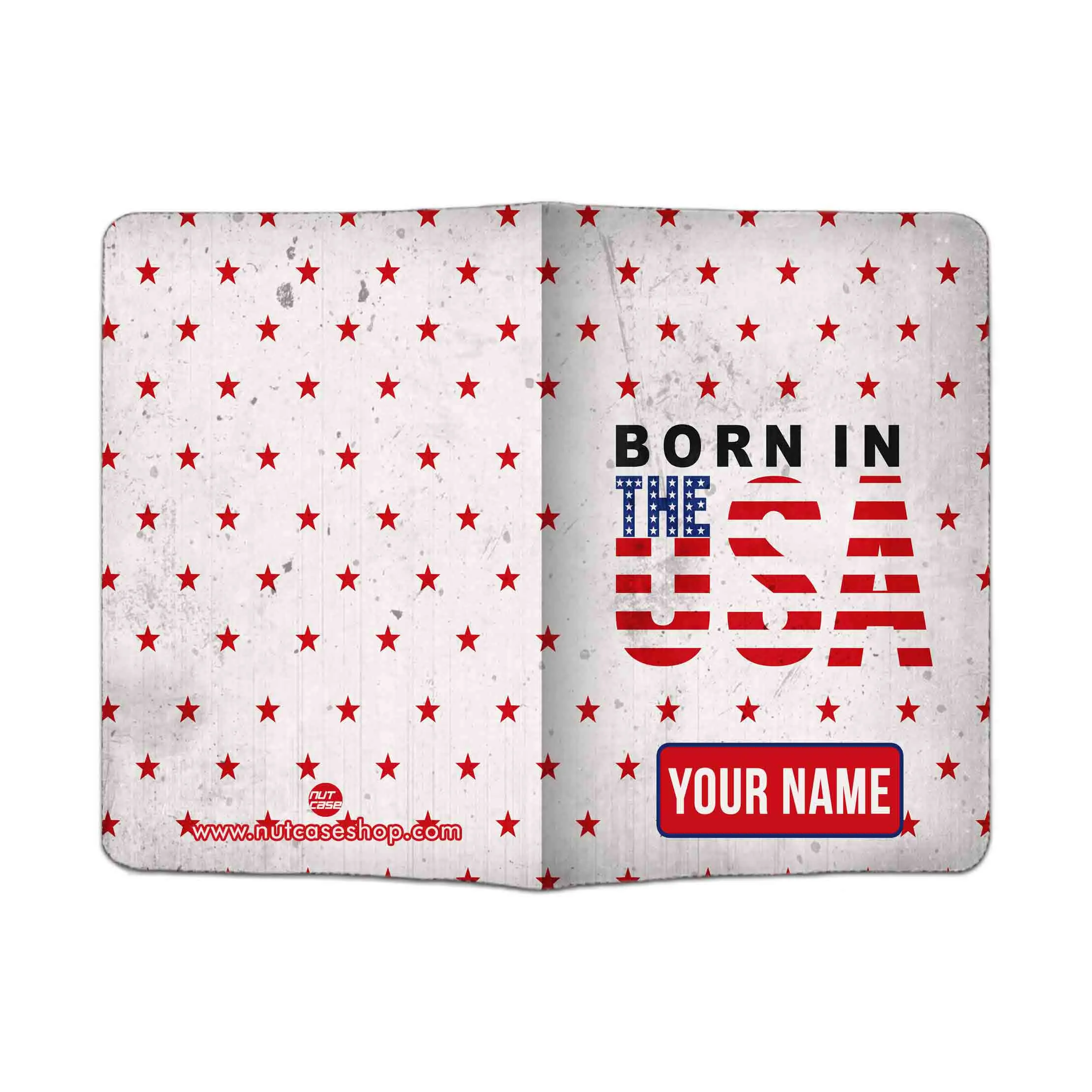 Customized Passport Cover Suitcase Tag Set - Born in The USA