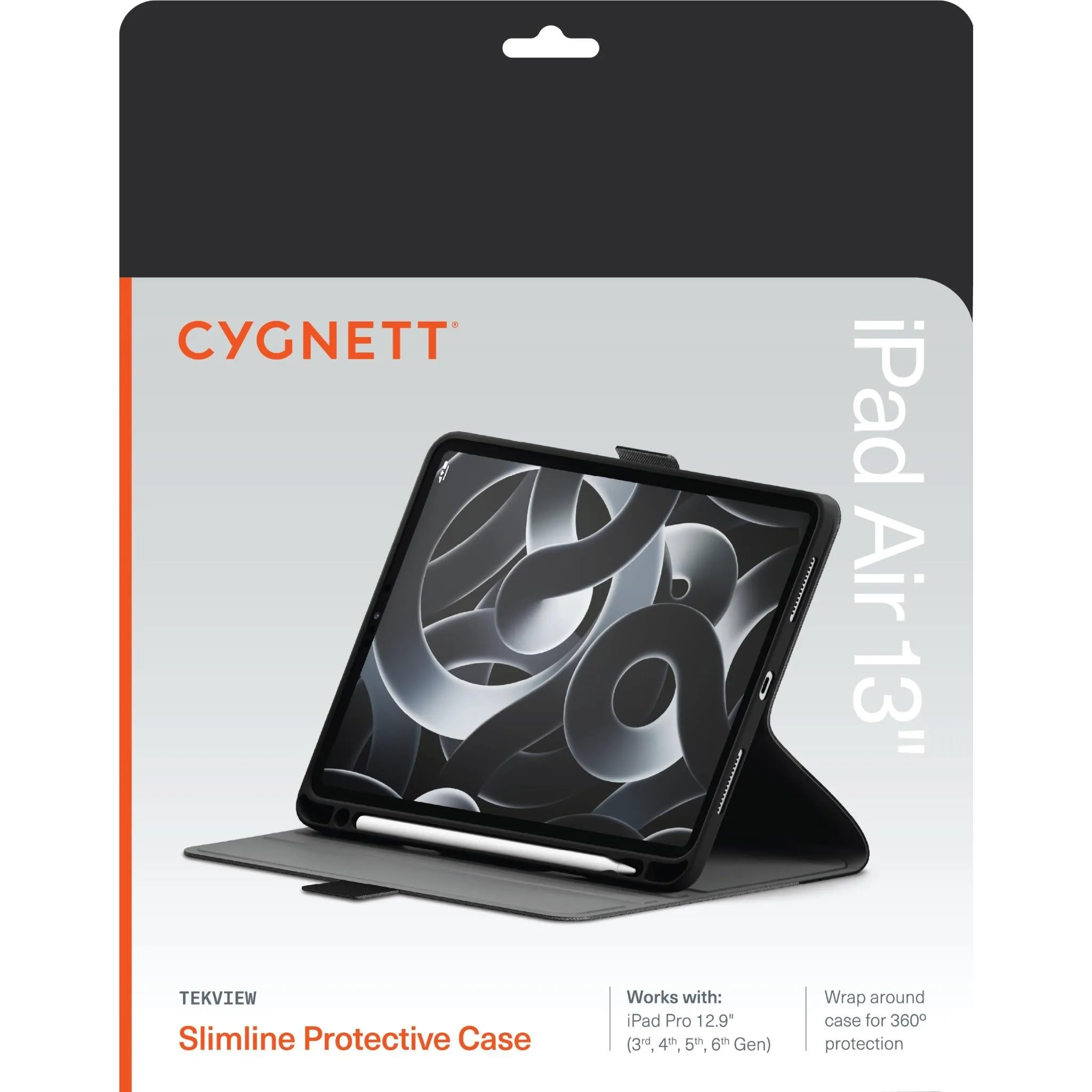 Cygnett Tekview Protective Case for iPad Air 13" M2 & iPad Pro 12.9"/13" (Black)