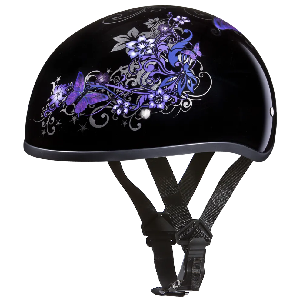 D6-B D.O.T. DAYTONA SKULL CAP - W/ BUTTERFLY