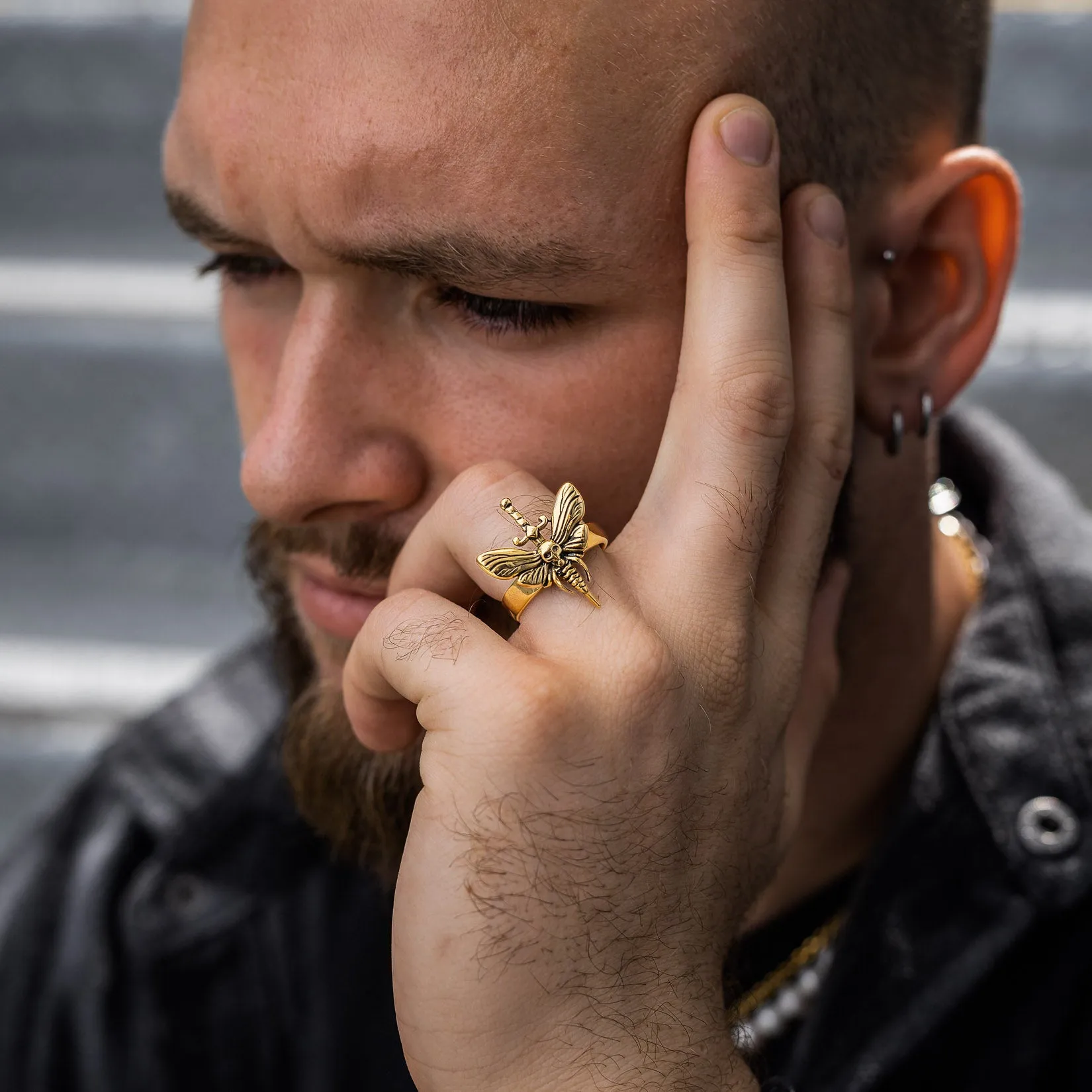 Death's Head Moth Ring (Gold)