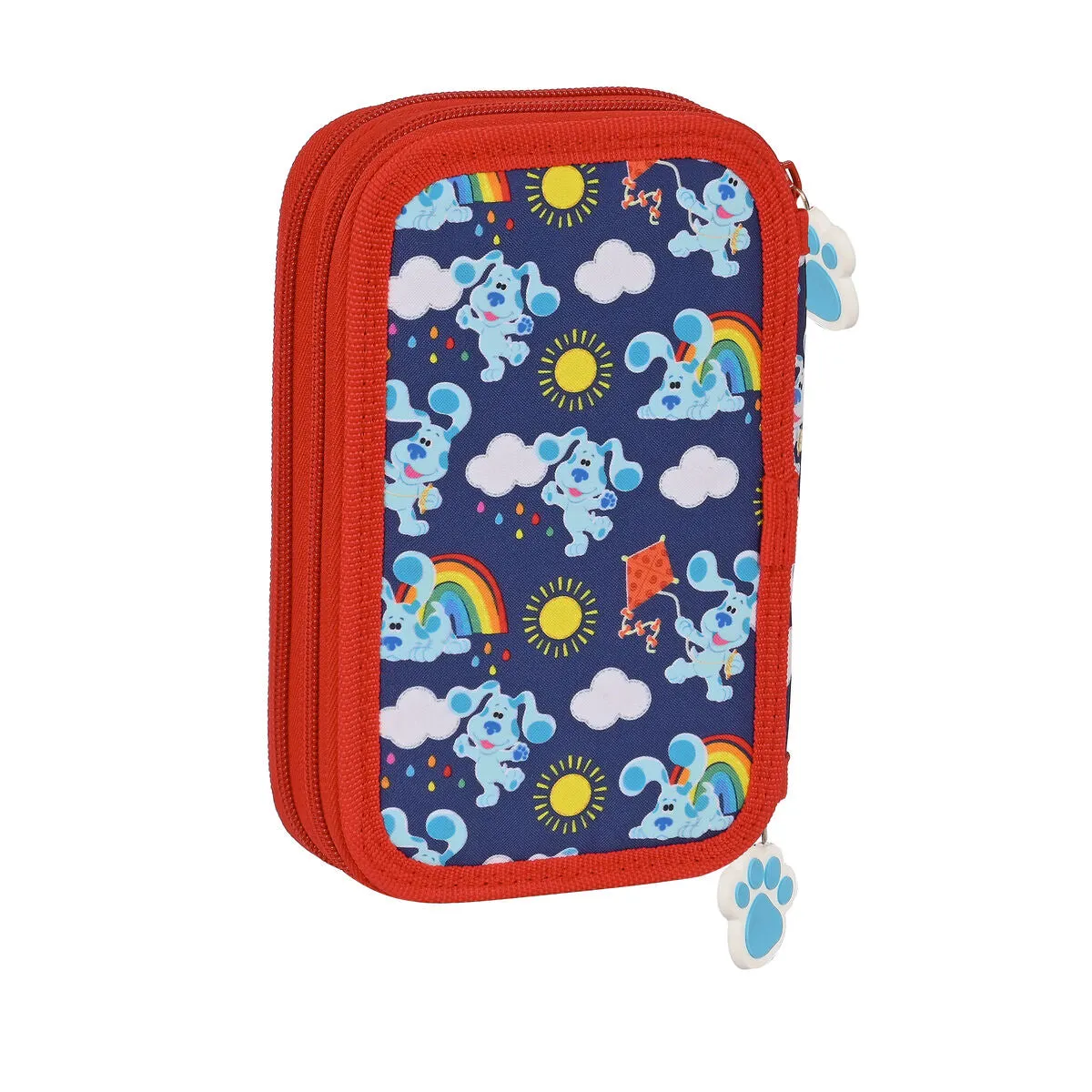 Double Pencil Case Blue's Clues Navy Blue (28 Pieces)