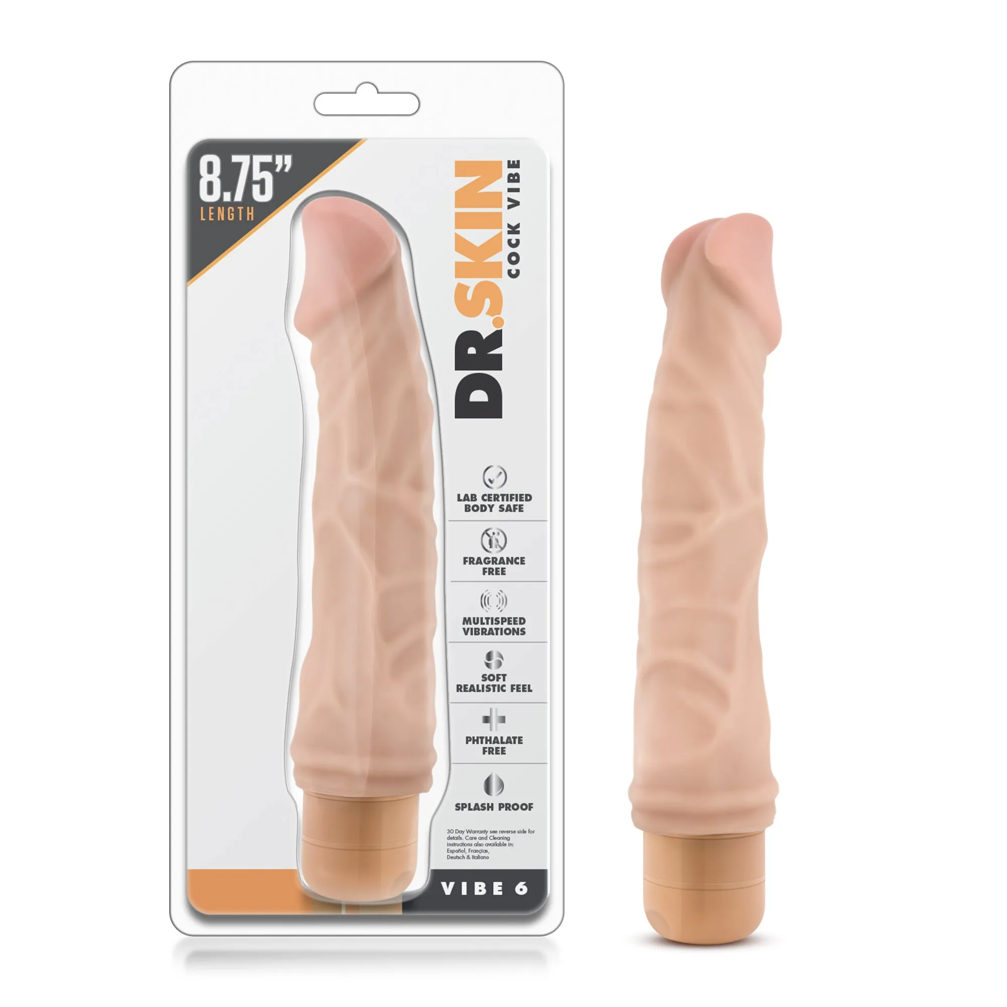 Dr. Skin Cock Vibe: Waterproof 9-Inch Beginner's Vibrator