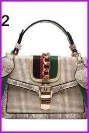 Elegant Lady Stripes Handbag Cross Body Bag F098