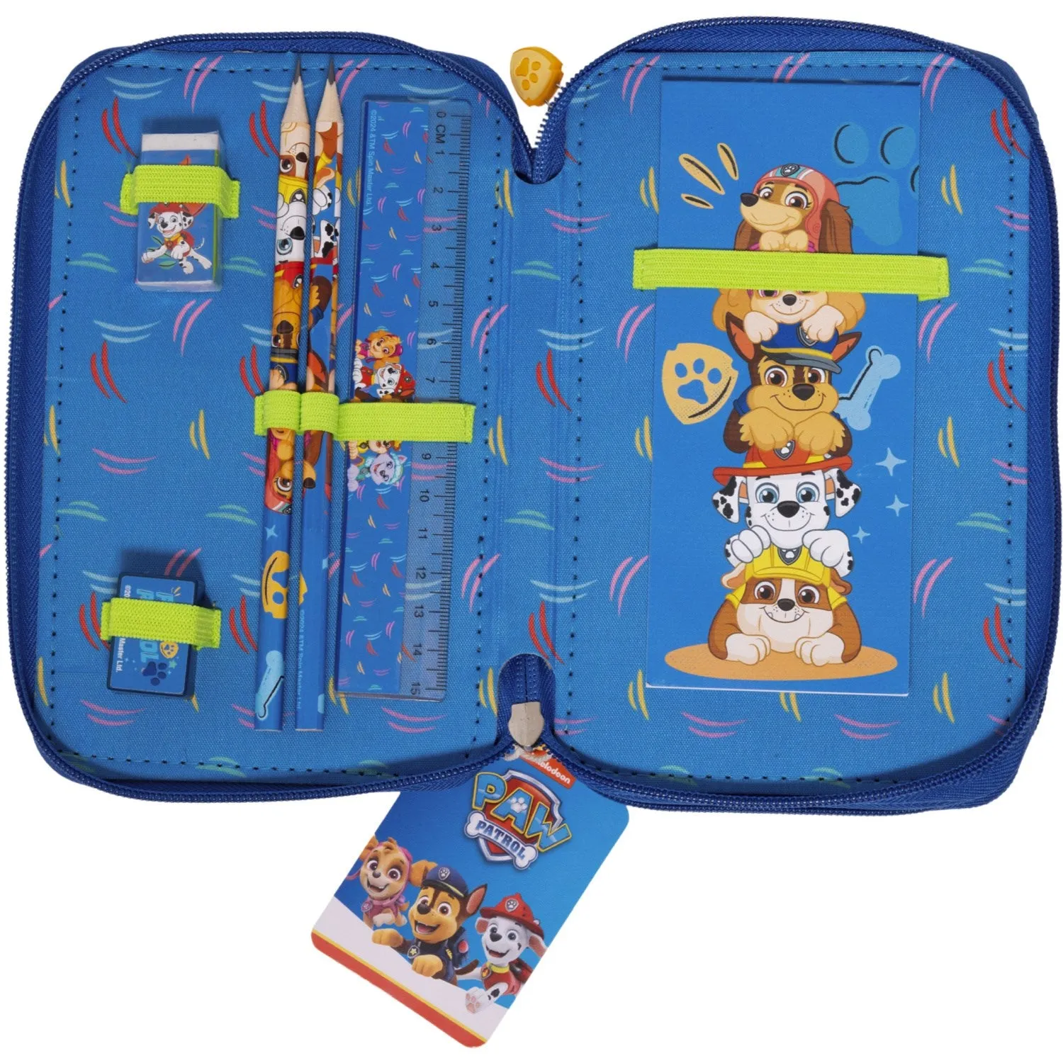 Euromic Paw Patrol dobbeltdækker Pencil Case med fyld