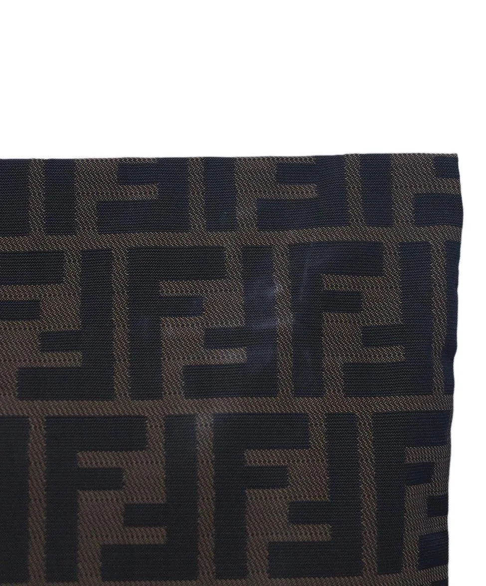 Fendi Black & Brown Logo Cosmetic Bag