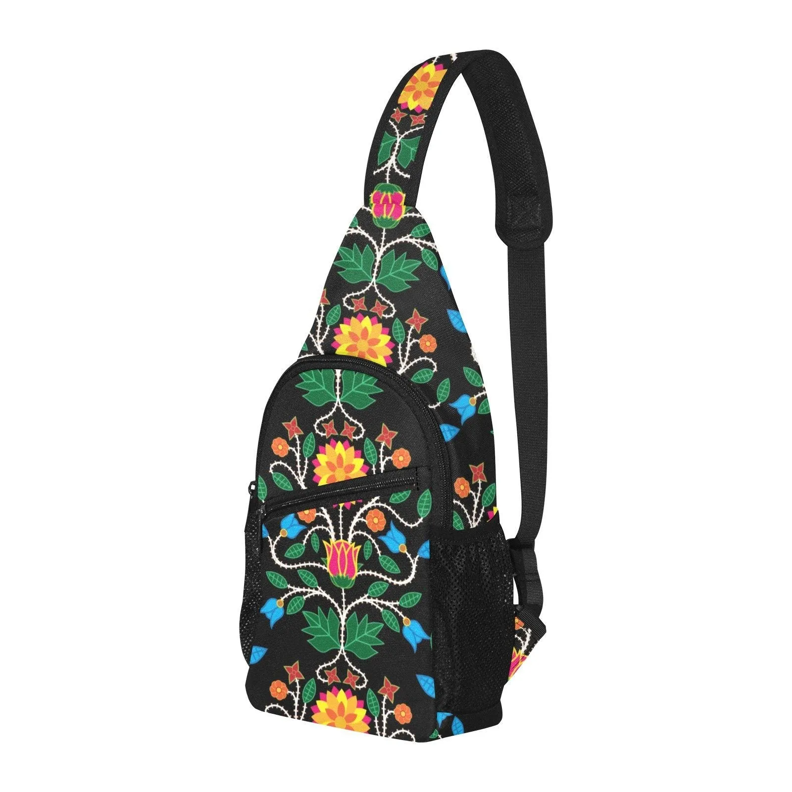 Floral Beadwork Four Clans Chest Bag