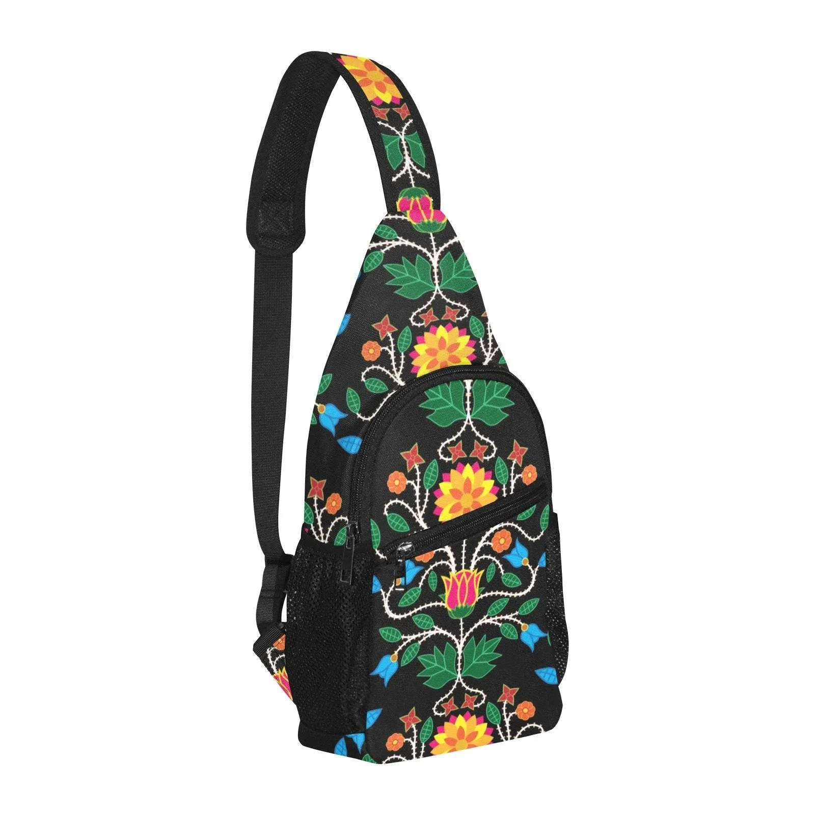 Floral Beadwork Four Clans Chest Bag