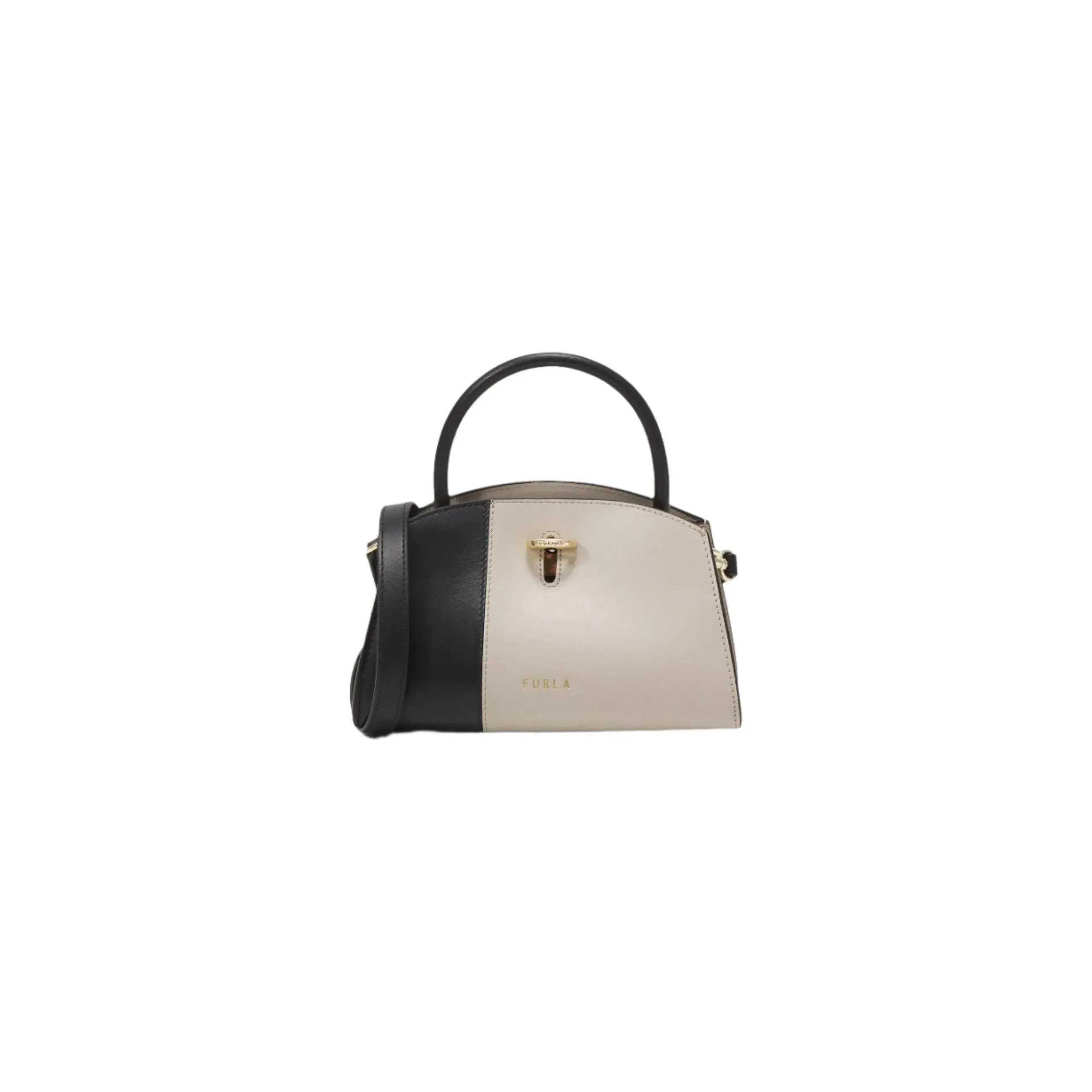 Furla Genesi Mini Tote Bag - Beige and Black