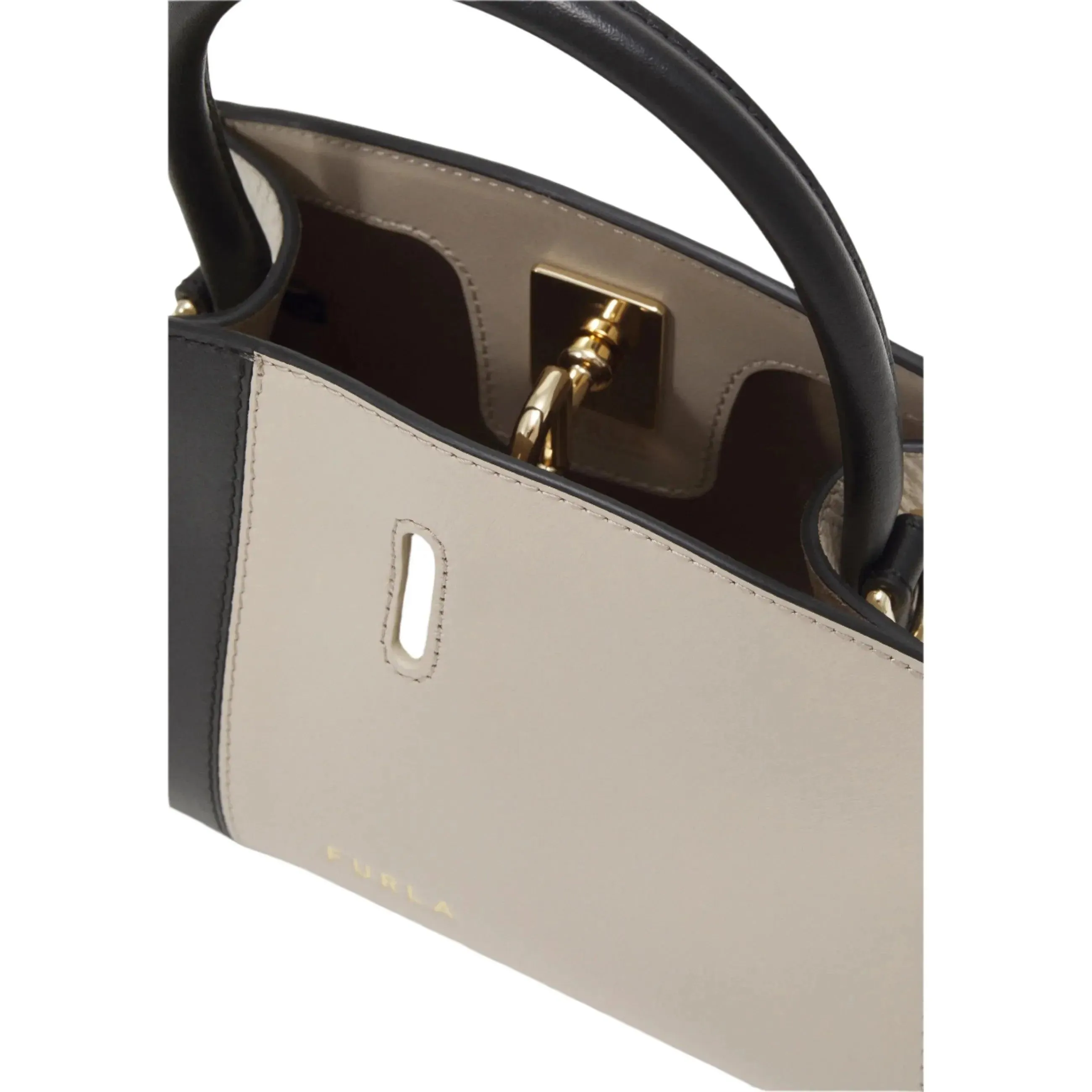 Furla Genesi Mini Tote Bag - Beige and Black