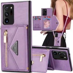 Galaxy Note 20 Ultra Samsung Magnetic Crossbody Purse Case - Purple