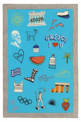 Greece I Love you Blue | Signature Beach Towel