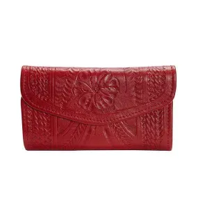 Hand Tooled Leather Tri-fold Wallet by Ropin West