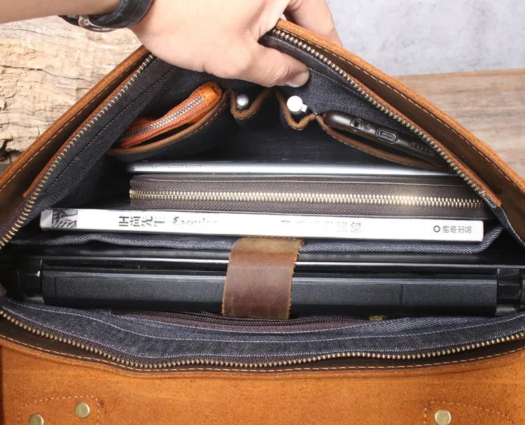 Handmade Full Grain Rustic Leather Messenger Bag Leather Laptop Bag Men Briefcase Satchel Handbag Crossbody Bag Best Men Gift