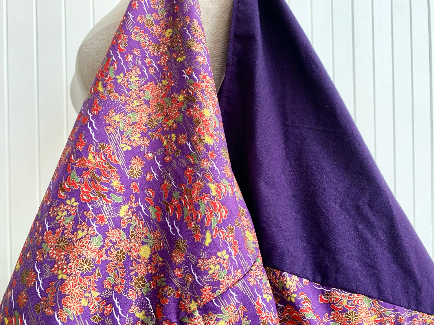 *Handmade* Origami bag | Market bag | Purple Floral