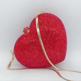 Heart-shaped Diamond Dinner Bag