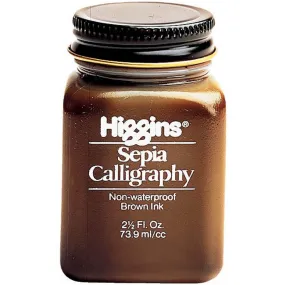 Higgins Calligraphy Ink Non-Waterproof 2.5oz Sepia