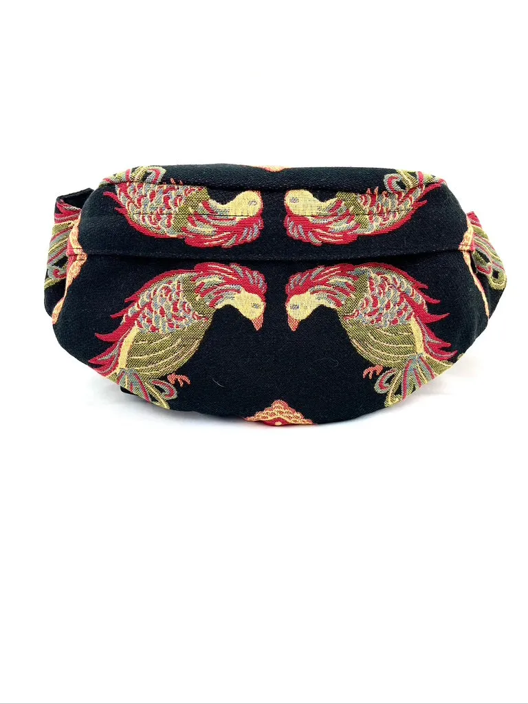 Hip Bag, Small, in Formal Bird Tapestry