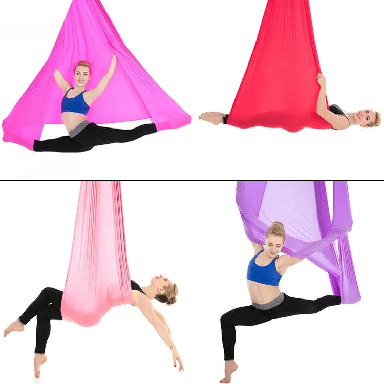 Indoor Anti-gravity Yoga Knot-free Aerial Yoga Hammock with Buckle / Extension Strap, Size: 400x280cm(Green)