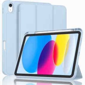 iPad 10.9 Case with Pencil Holder, Auto Sleep/Wake, Soft TPU