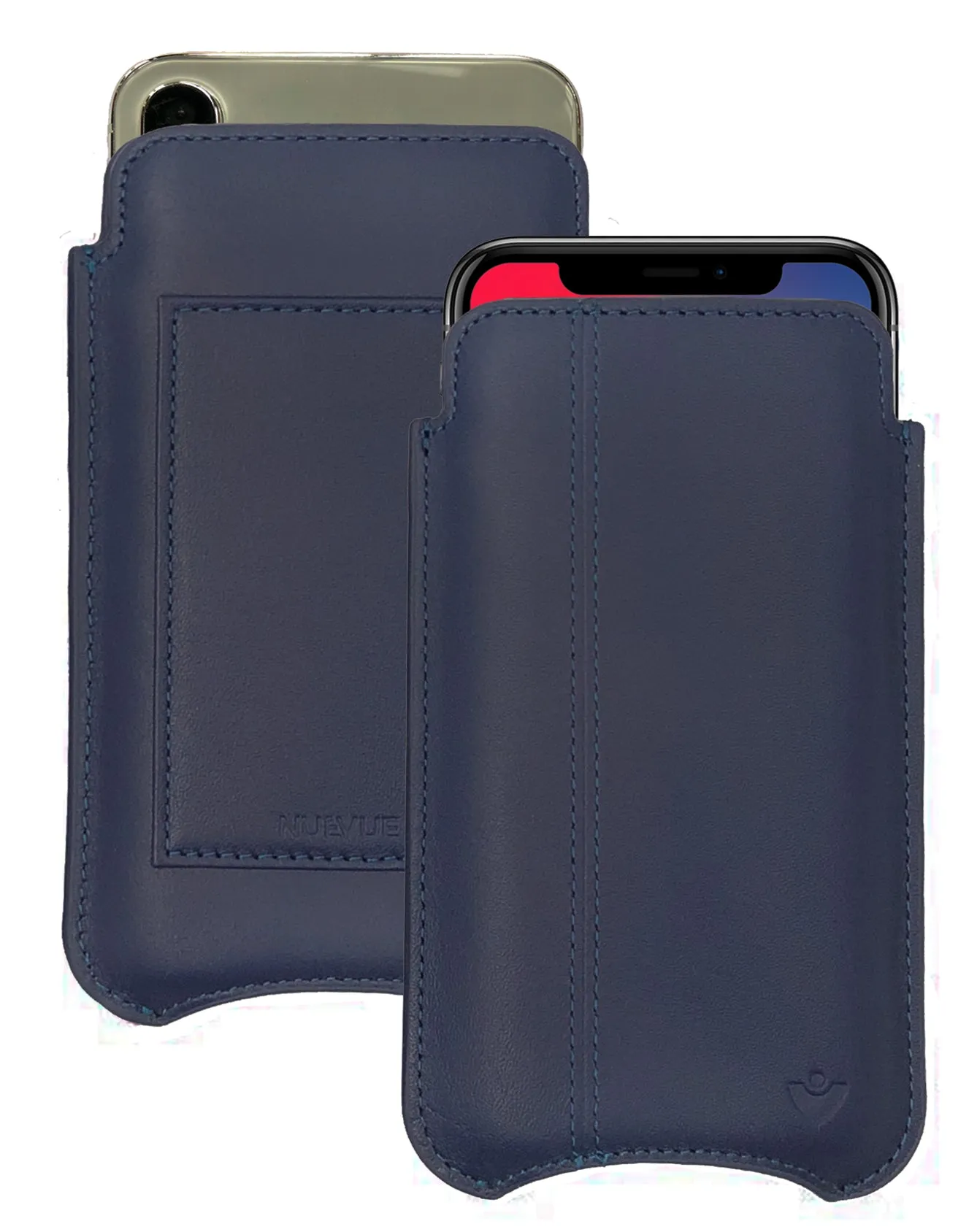 iPhone 12 and iPhone 12 Pro Sleeve Wallet Case | Screen Cleaning and Sanitizing Lining | Genuine USA Cowhide Leather.