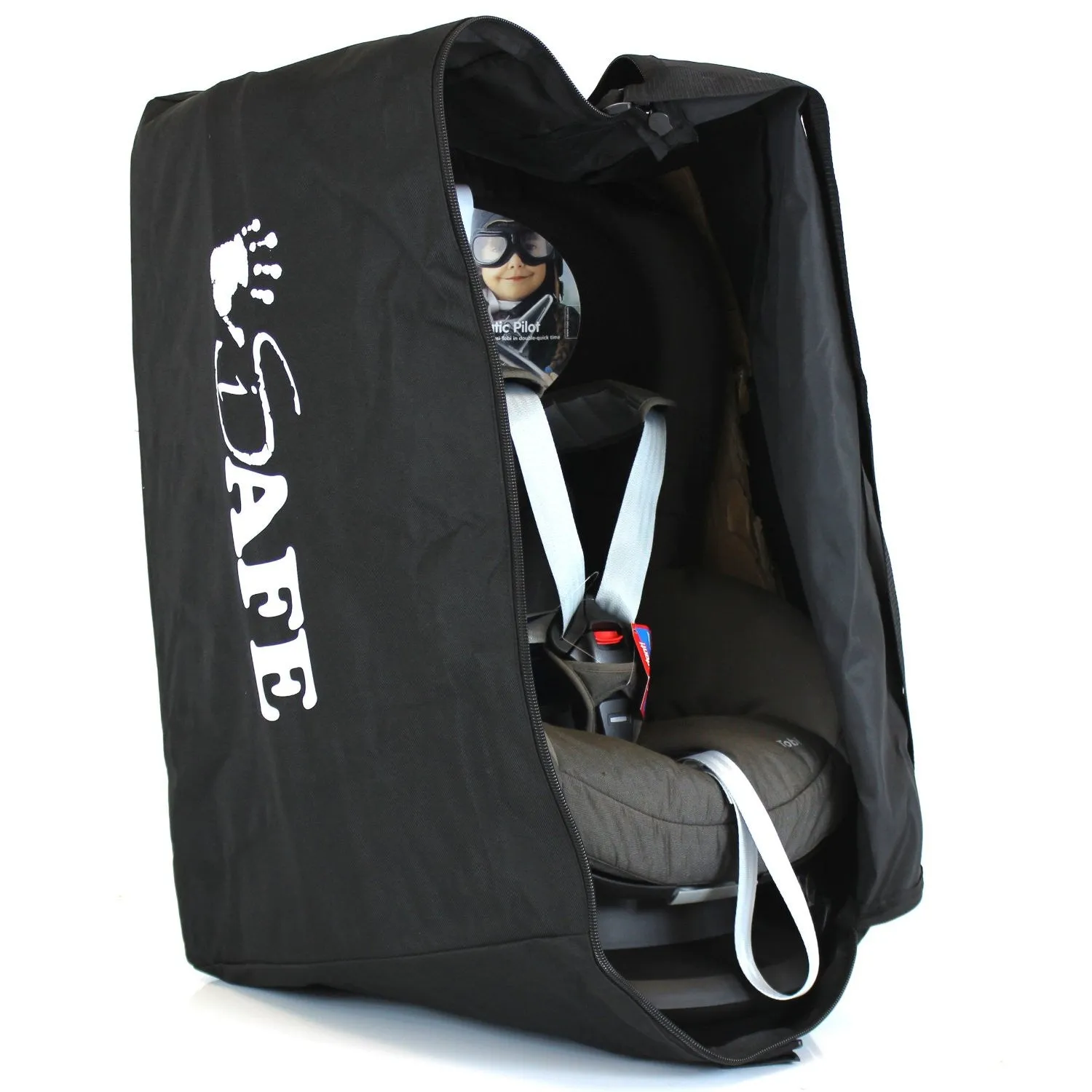 iSafe Universal Carseat Travel / Storage Bag For Britax Safefix Plus ISOFIX Hi-Line Car Seat (Smart Zebra)