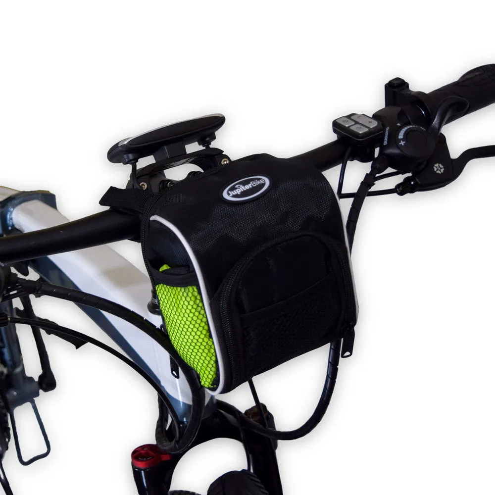 Jupiter Bike Handlebar Bag Featuring a Waterproof Cover