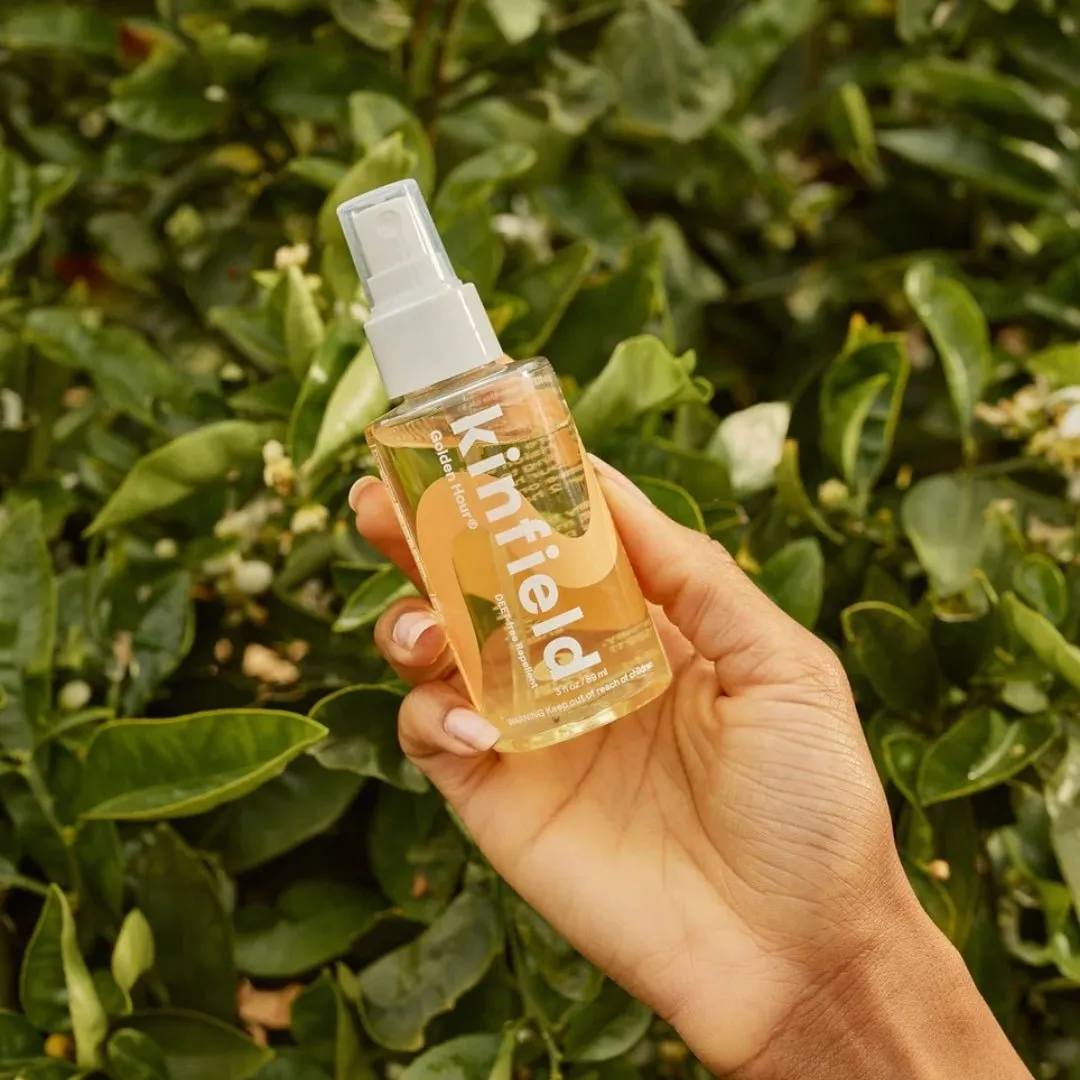 Kinfield | Bug Spray | Travel-Friendly Deet Free Repellent | Golden Hour Spray