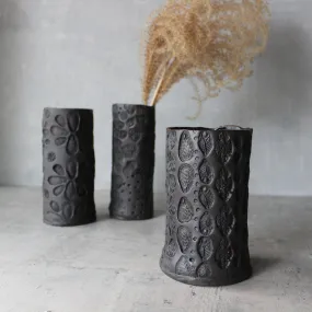 Large Black Ceramic Vases