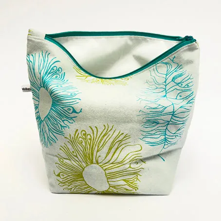 Large duck egg blue cotton wash bag