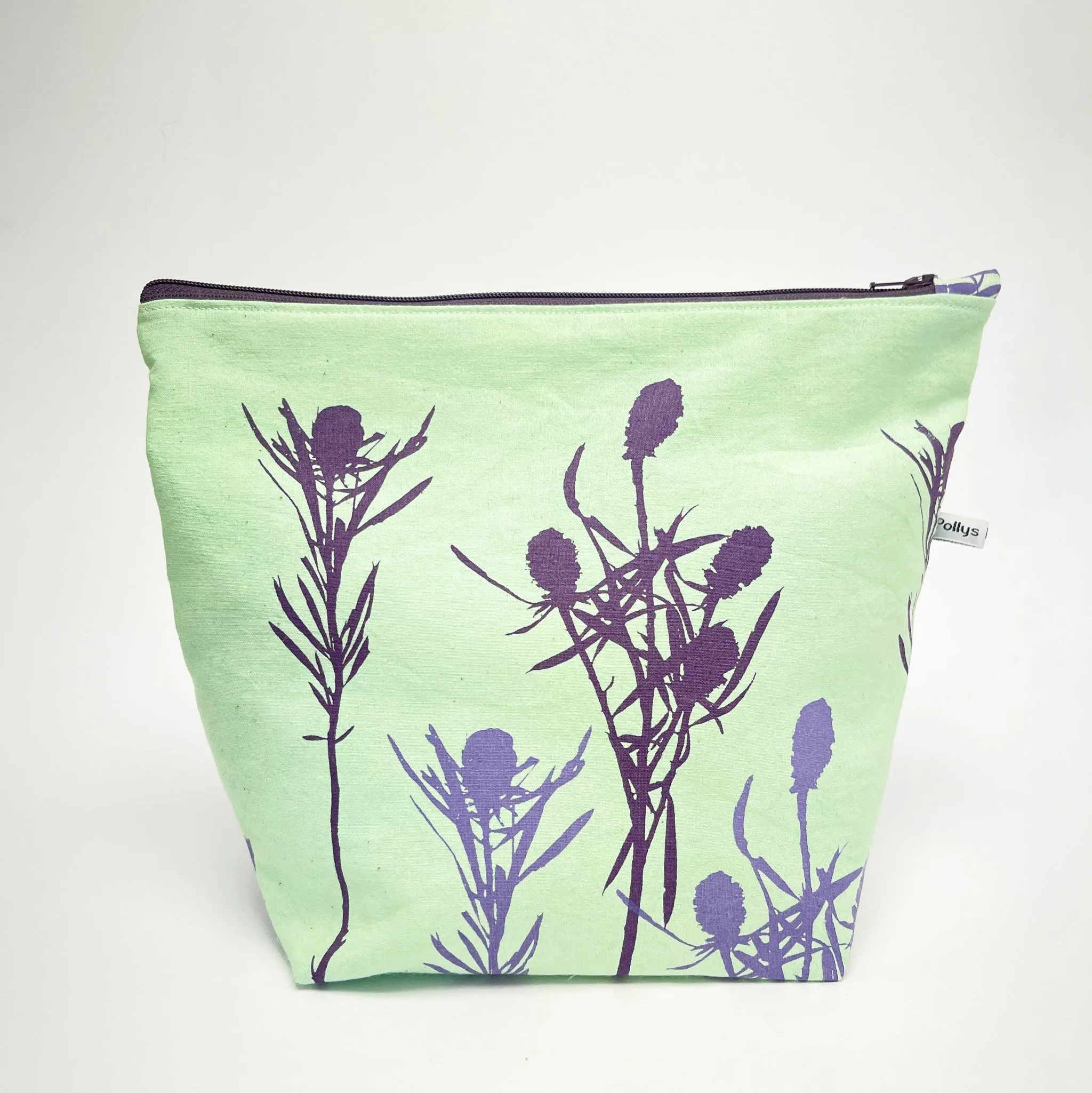 Large mint cotton wash bag