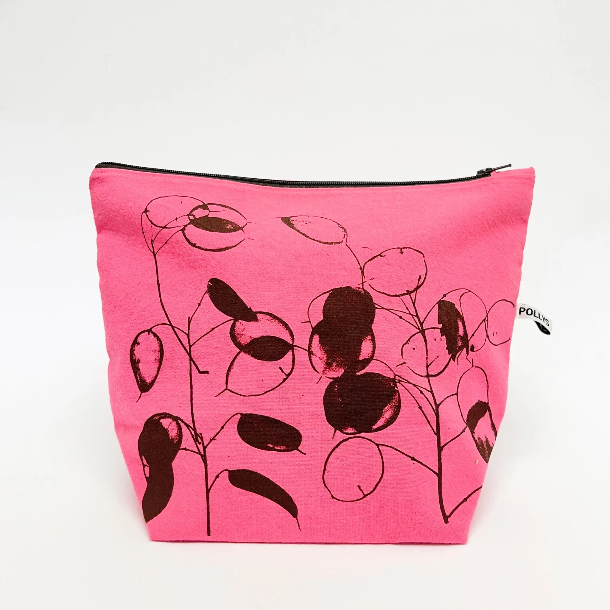 Large pink cotton wash bag