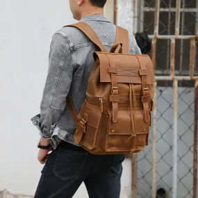 Leather Backpack, Unisex School Backpack, Laptop Backpack, Weekender Backpack, Travel Backpack, Best Gift