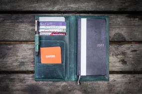 Leather Hobonichi Weeks Mega Cover - Crazy Forest Green