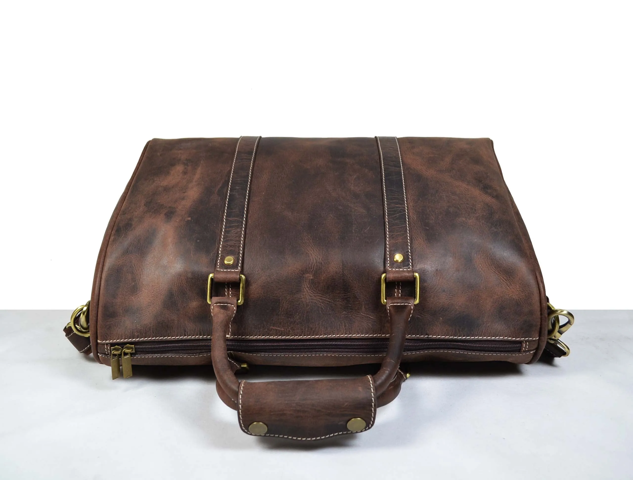 Leather Travel Bag - Walnut Brown