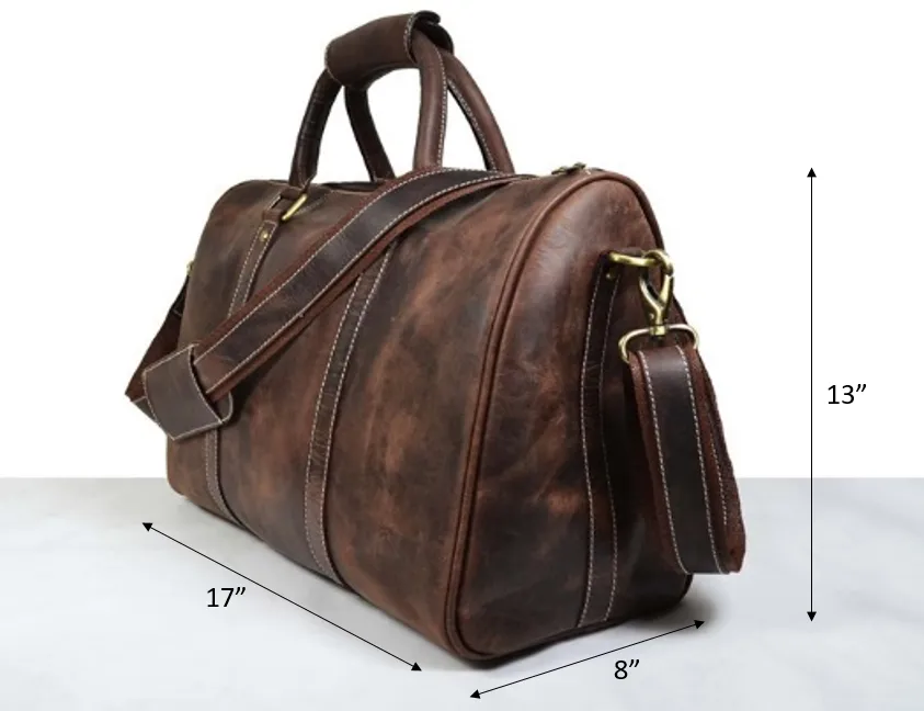 Leather Travel Bag - Walnut Brown