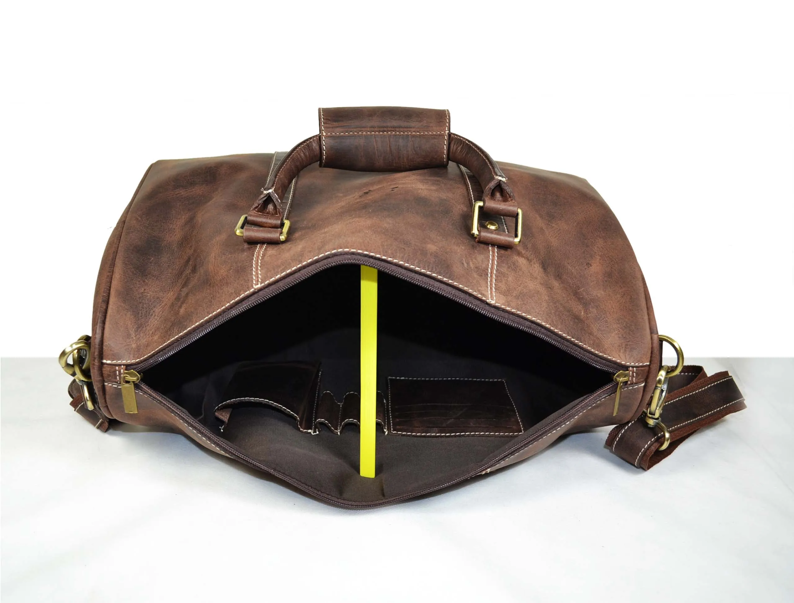 Leather Travel Bag - Walnut Brown