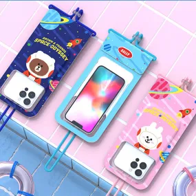 Line Friends Space Waterproof Pouch Dry Bag Smartphone Case