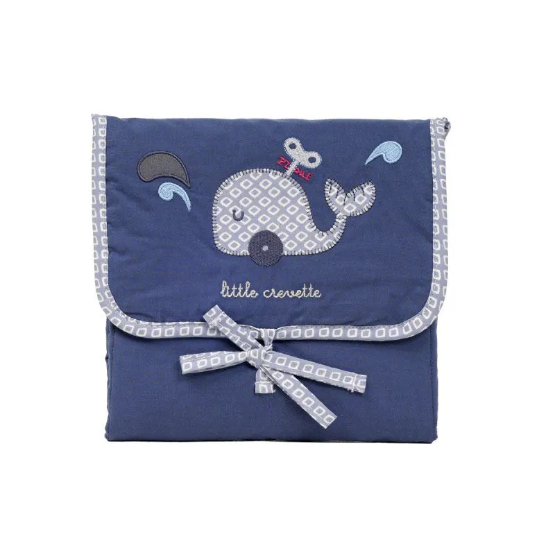 Little Crevette Travel Changing Mat Baleine