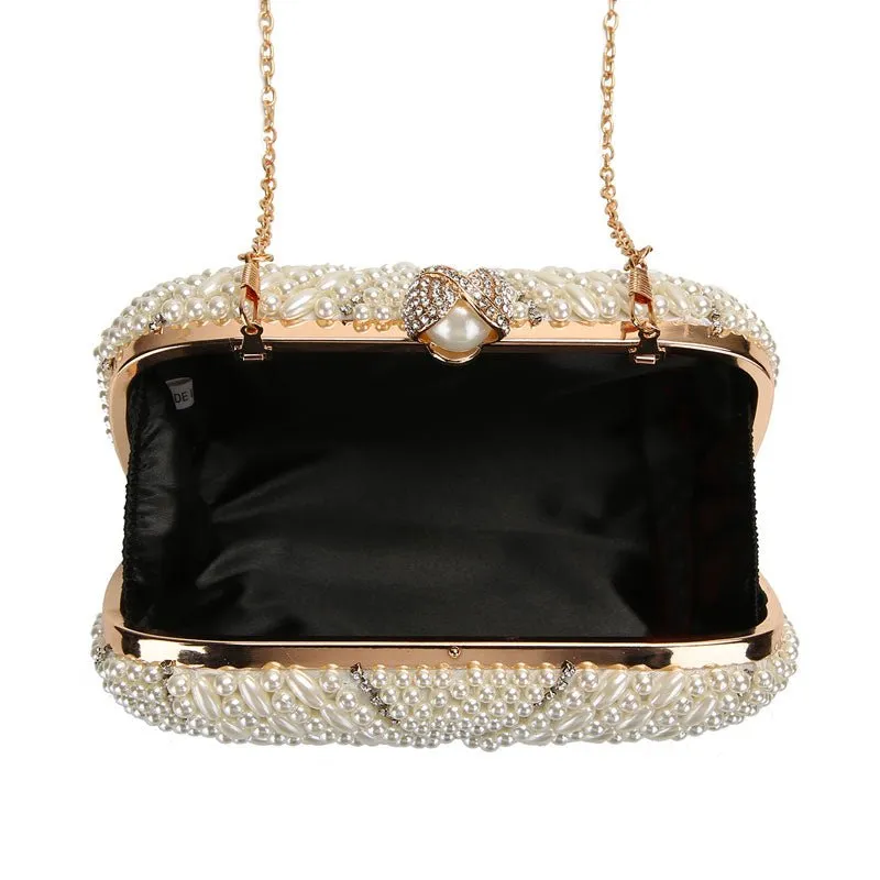 Luxy Moon Pearl Evening Bag Designer