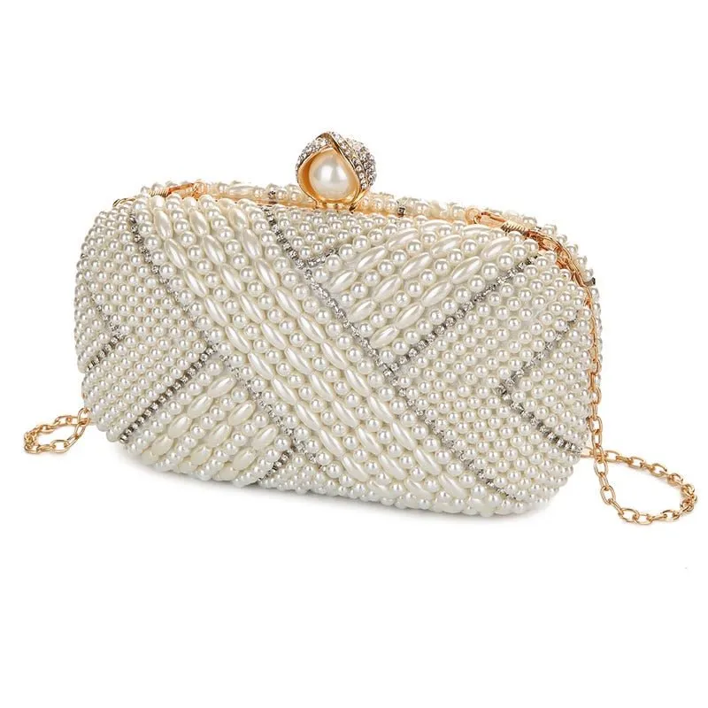 Luxy Moon Pearl Evening Bag Designer