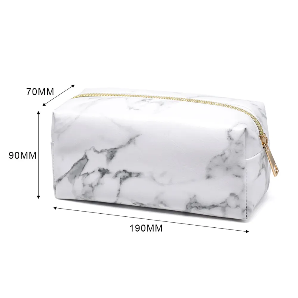 Marble PU cosmetic bag