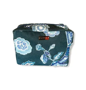 Medium Temple Garden Navy Toiletries Bag