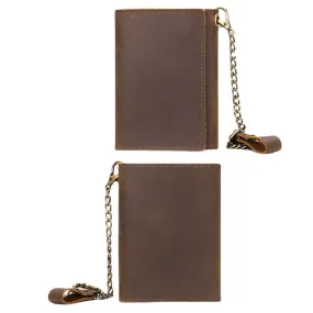 Men Genuine Leather Trifold Multi-card Slot RFID Anti-theft Thin Card Holder Coin Purse Wallet Cowhide Money Clip