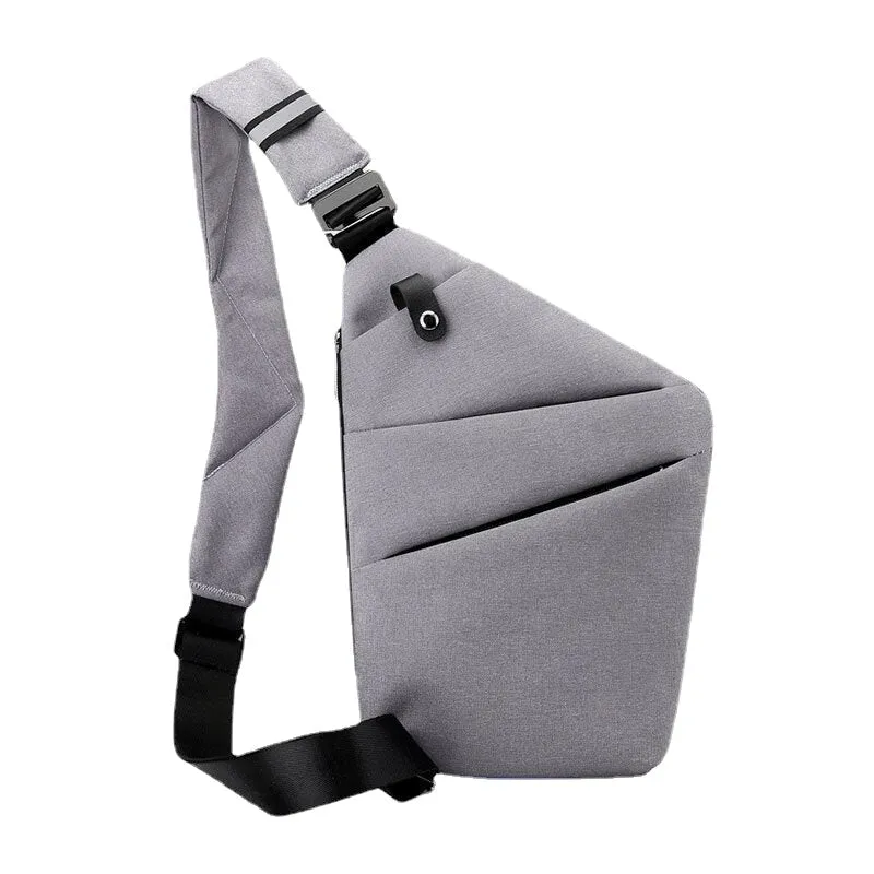 Men Luminous Oxford Multi-pockets Large Capacity Anti-theft Waterproof Crossbody Bag Chest Sling